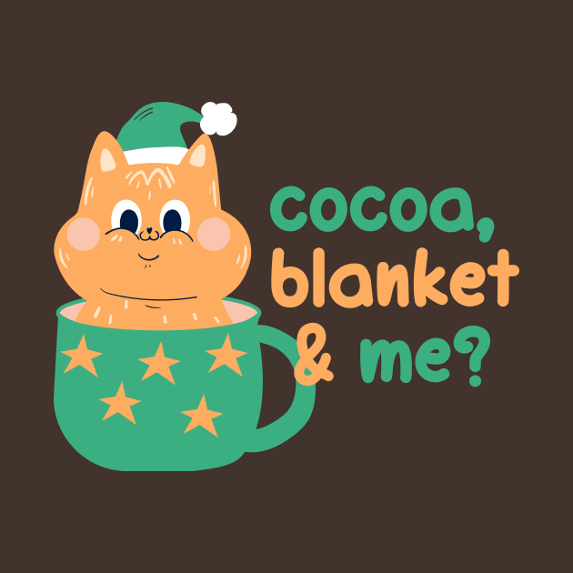 Cocoa, blanket & me? | Cute Christmas Winter Kitty by Enchantedbox