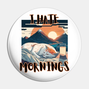 I Hate Mornings Pin