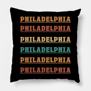 Philadelphia retro Pillow