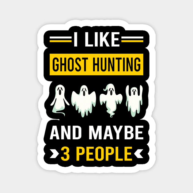 3 People Ghost Hunting Hunter Paranormal Magnet by Bourguignon Aror