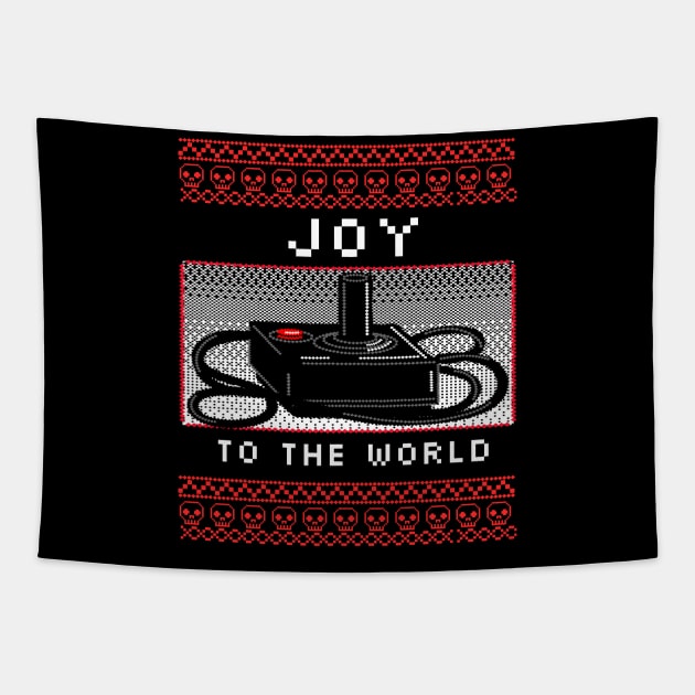 Ugly Christmas Sweater - Joy to the World Gamer Tapestry by PUFFYP