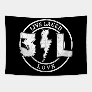 Live Laugh Love Logo Stamp Tapestry