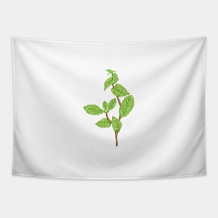 Mint Plant Botanical Tapestry