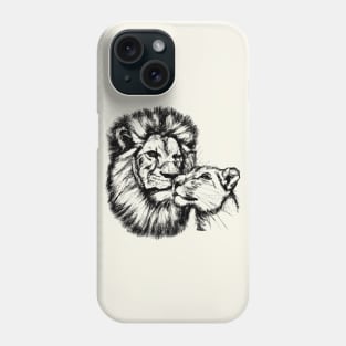 Lion and Lioness Love Phone Case