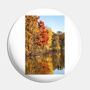 Autumn Glow in Moraine State Park of Pennsylvania Pin