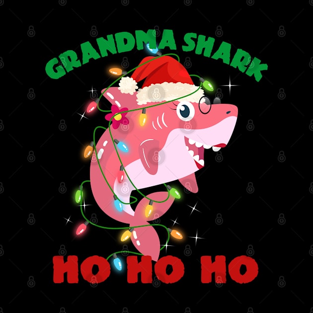 Grandma Shark Ho Ho Ho Christmas by mckinney