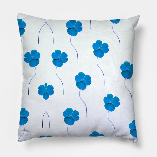 Flower for blue pattern Edit Pillow by Egit