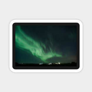 Northern Lights Aurora Borealis Dancing Over The Night Sky in Iceland Magnet