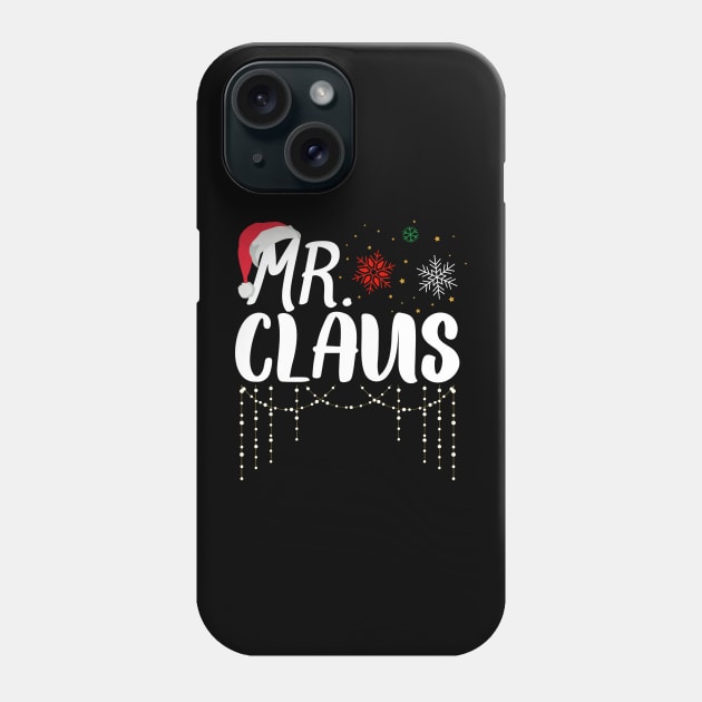 Mr and Mrs Claus Couples Matching Christmas Santa Pajamas Phone Case by AYSNERI$T