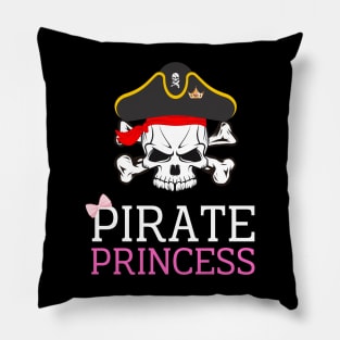 Pirate Princess Skull Girl Halloween Costume Pillow