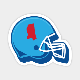 Mississippi Outline Football Helmet Magnet