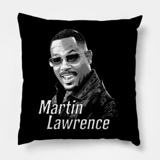 martin lawrence black and white Pillow