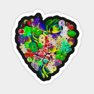 Abstract heart fruits Magnet