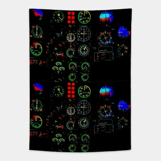 Fasbytes Dark Aviation Pilots Cockpit Tapestry