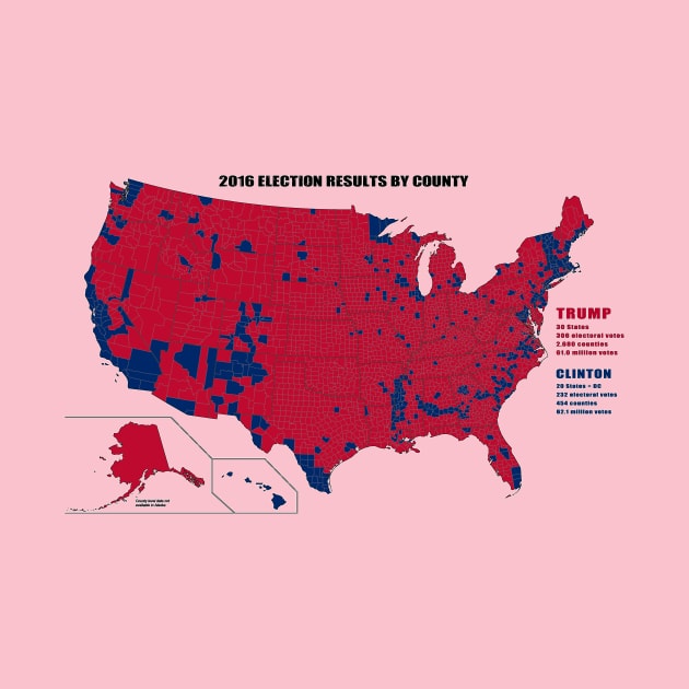 2016 Election Results by County by NeilGlover