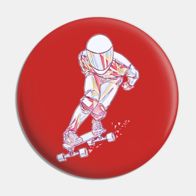 Playing skateboard Pin by MACIBETTA