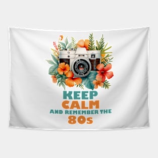 Keep calm and remember the 80s - Made In The 80s Retro Tapestry