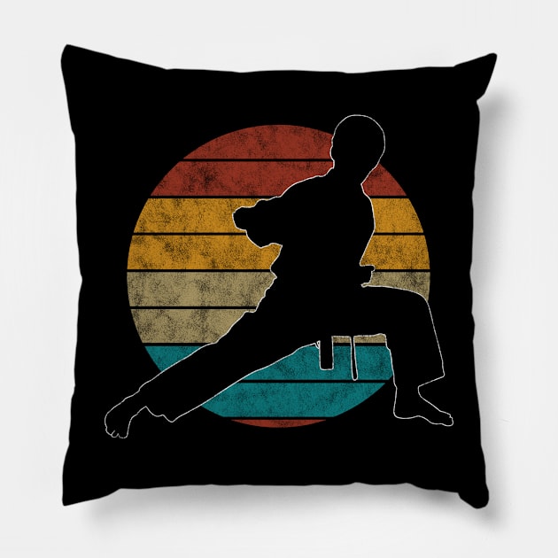 Vintage Karate Martial Arts Pillow by BlendedArt