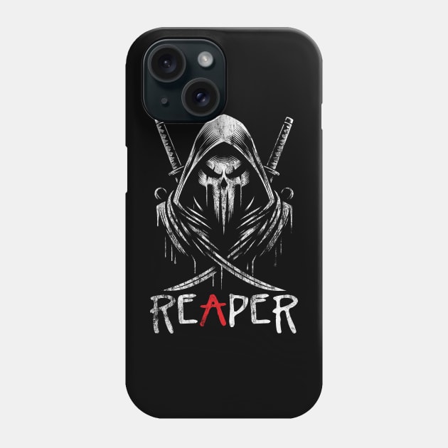 Reaper: The Dark Guardian | Grim Reaper Dark Art Nior Phone Case by Mad Monkey Creations