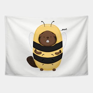 BEEaver, Cute Wholesome Beaver in a Bee costume Tapestry
