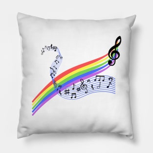 Music and rainbows Pillow