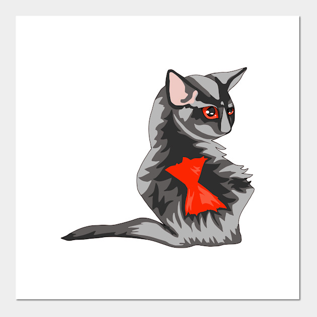 Black Widow Cat Black Widow Poster E Stampa Artistica
