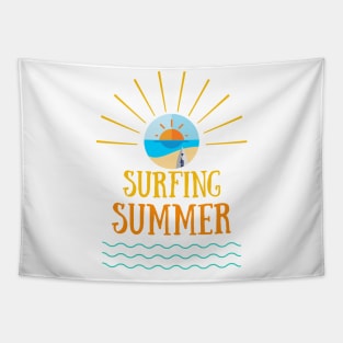 Surfing Summer Tapestry