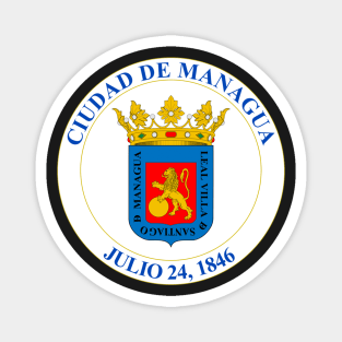 Managua Flag Decal Magnet