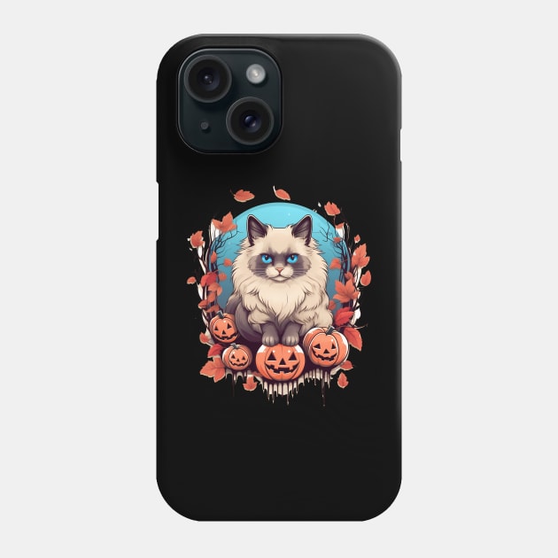 Ragdoll Cat Halloween, Cat Lover Phone Case by dukito