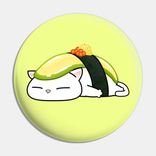 Chubby Cat Avocado Sushi Pin