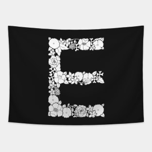 Floral Letter E Tapestry