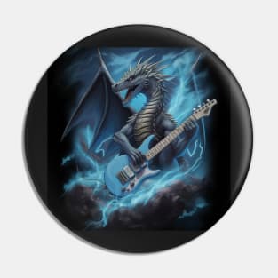 Lightning Dragon Rockin Out Pin