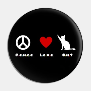 peace love cat Pin