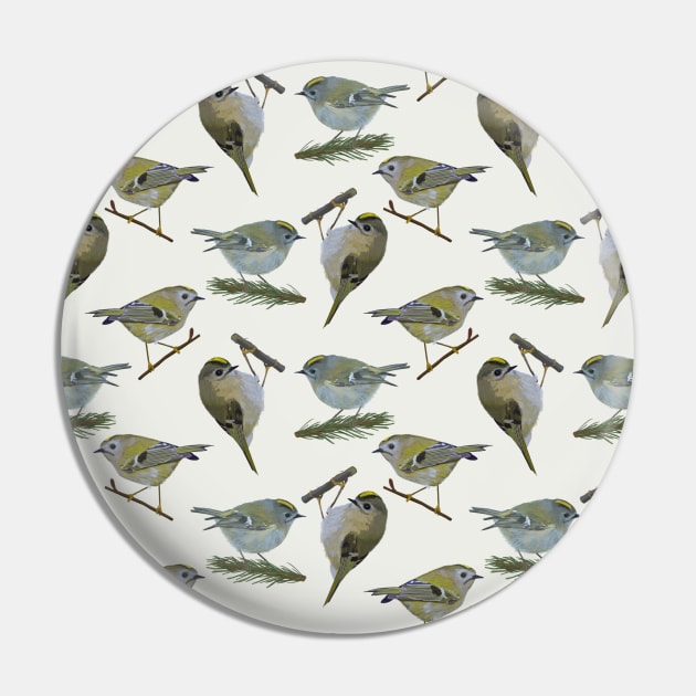 Goldcrest Pin by artsandherbs