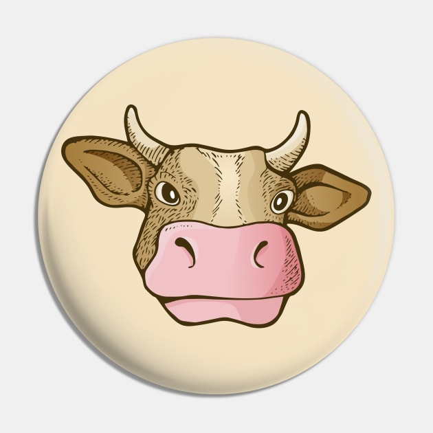 Cow Head Pin by sifis