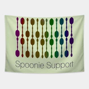 Spoonie Support! (Dark Rainbow Ombre) Tapestry