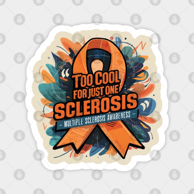 Multiple Sclerosis Awareness Orange Ribbon World MS Day Magnet by TopTees