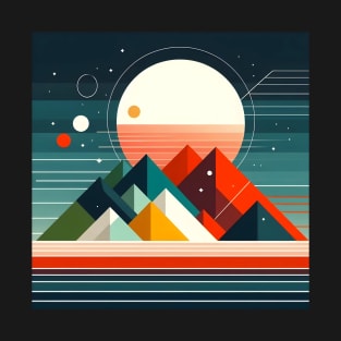 Minimalist abstract geometric landscape T-Shirt