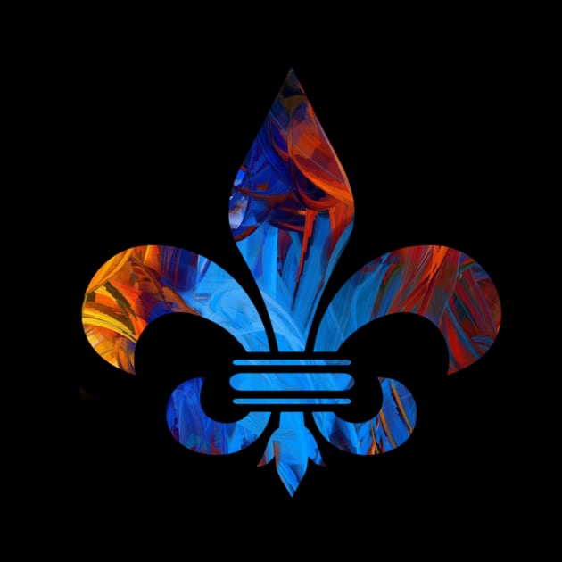 Stylized Lily Fleur de lis by shapeUP