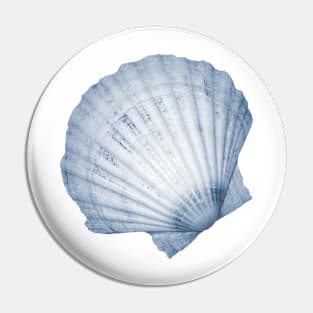 Blue fan seashell Pin