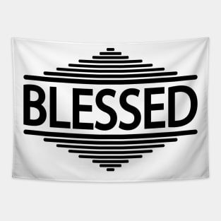 Blessed typography design Tapestry