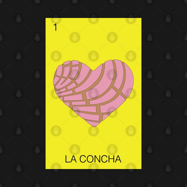 La Concha Mexican Bread Loteria Food Pan Dulce Mexicana Corazon Heart Classic Mar by Shirtsurf