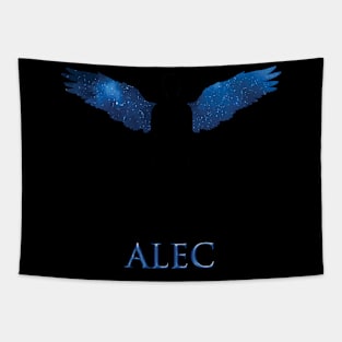 Shadowhunters / The mortal instruments - Alec Lightwood / Matthew Daddario angel (blue galaxy wings) - Malec gift idea Tapestry