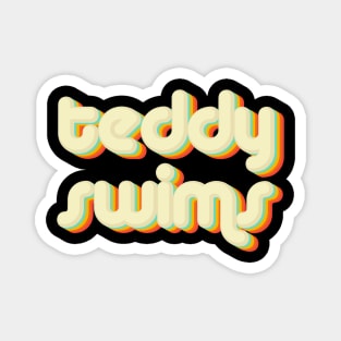 vintage color teddy swims Magnet