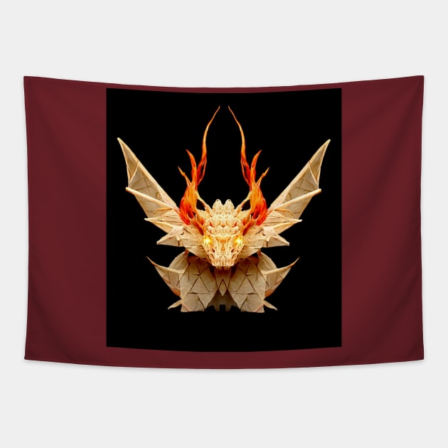 Fire Dragon Origami Tapestry by Edongski303 Teepublic Merch