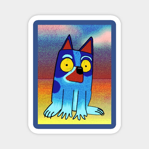 Bluey Dog Magnet by HCShannon