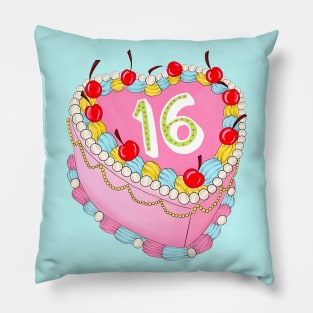 16th Birthday cake Pillow