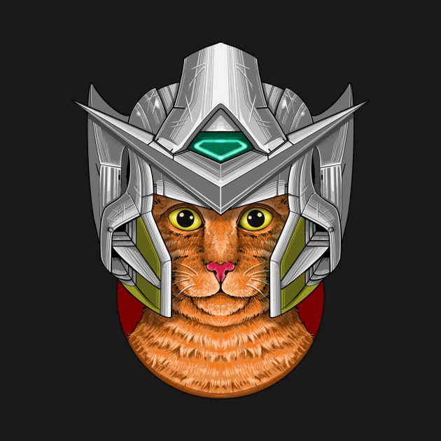 Kitty Gundam: Meowtastic Helmet Design 2 by virgot