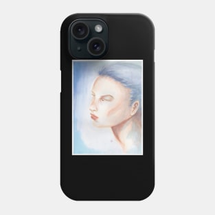 Watercolor girl painting I Phone Case