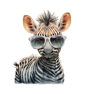 baby zebra with sunglasses T-Shirt